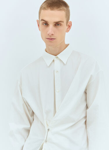 LN-CC® - Dries Van Noten: Pinned Shirt - White Dries Van Noten Pinned Shirt White dvn0158013