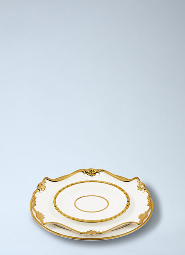 LN-CC® - POLSPOTTEN: Set Of Three Golden Finds Plates - White POLSPOTTEN Set Of Three Golden Finds Plates White wps0691995