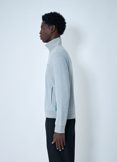 LN-CC® - Gucci: Web Motif Zip-Up Sweatshirt - Light Grey Gucci Web Motif Zip-Up Sweatshirt Light Grey guc0161014