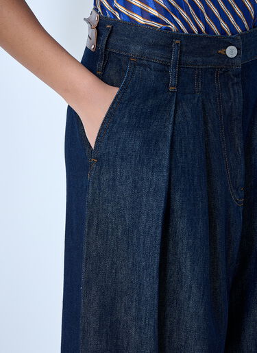 LN-CC® - Dries Van Noten: Wide-Leg Denim Trousers - Blue Dries Van Noten Wide-Leg Denim Trousers Blue dvn0263012