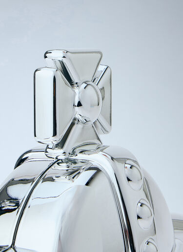 LN-CC® - Vivienne Westwood: 3D Orb Clutch Bag - Silver Vivienne Westwood 3D Orb Clutch Bag Silver vvw0263024